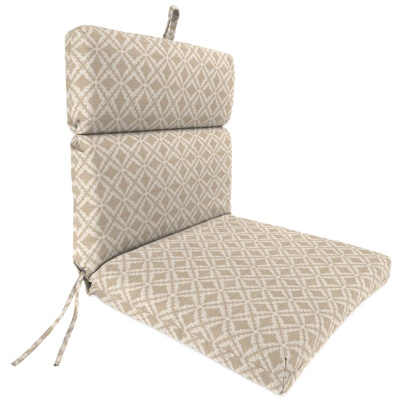 22" x 44" Outdoor Chair Cushion with Ties and Loop - 44'' L x 22'' W x 4'' H - Beige