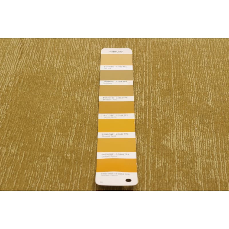 ECARPETGALLERY Hand Loomed Kashkuli Gabbeh Gold Wool Rug - 6'6 x 9'11