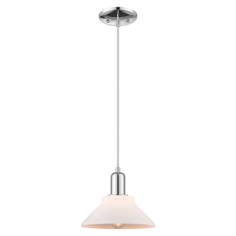 Innovations Lighting Endless Possibilities Arcadia - Orwell - 1 Light 8" Cord Hung Mini Pendant - Polished Chrome/Matte White