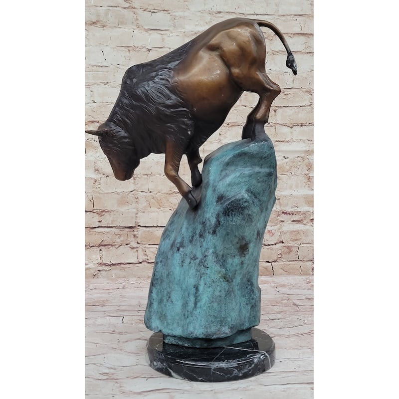 Hot Cast Bronze Bull Bison Water Buffalo Bronze Sculpture Statue Numbered Signed Original Art