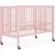 preview thumbnail 1 of 3, Dream On Me Quinn Full-Size Folding Crib - Blush Pink Blush Pink