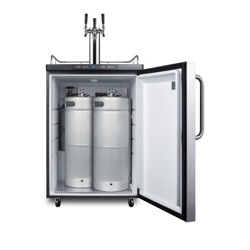 Summit SBC635MTBTRIPLE 24" Wide 5.6 Cu. Ft. Free Standing Triple Tap