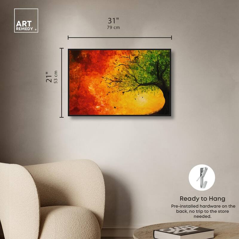 Fire and Ice Tree I Canvas by Art Remedy