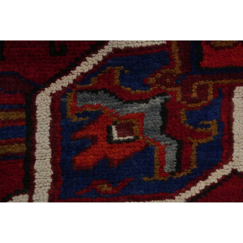 Hand Knotted Oriental 100% Wool Carpet Traditional Medallion Red Heriz Area Rug - 13' 0'' X 10' 0''