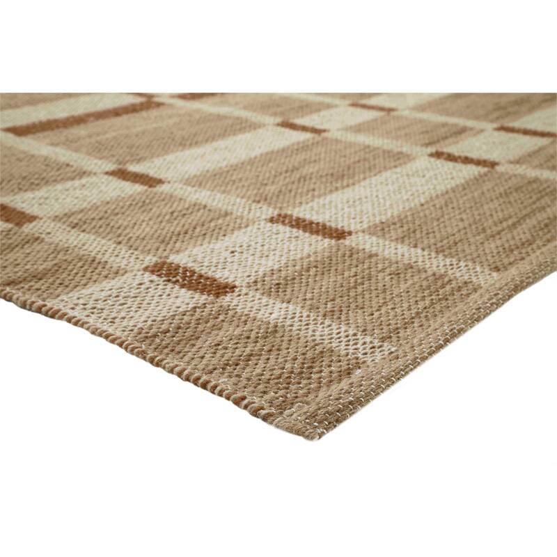 Terra by Obeetee Aurora Block Beige Rug