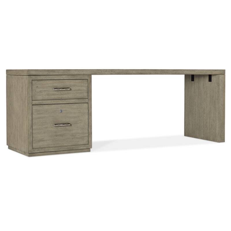 Hooker Furniture 6150-10915 84" Wood Veneer 2 Drawer Writing Desk - Medium Wood