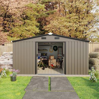 10*12ft Metal Storage Sheds with Two Windows,Door