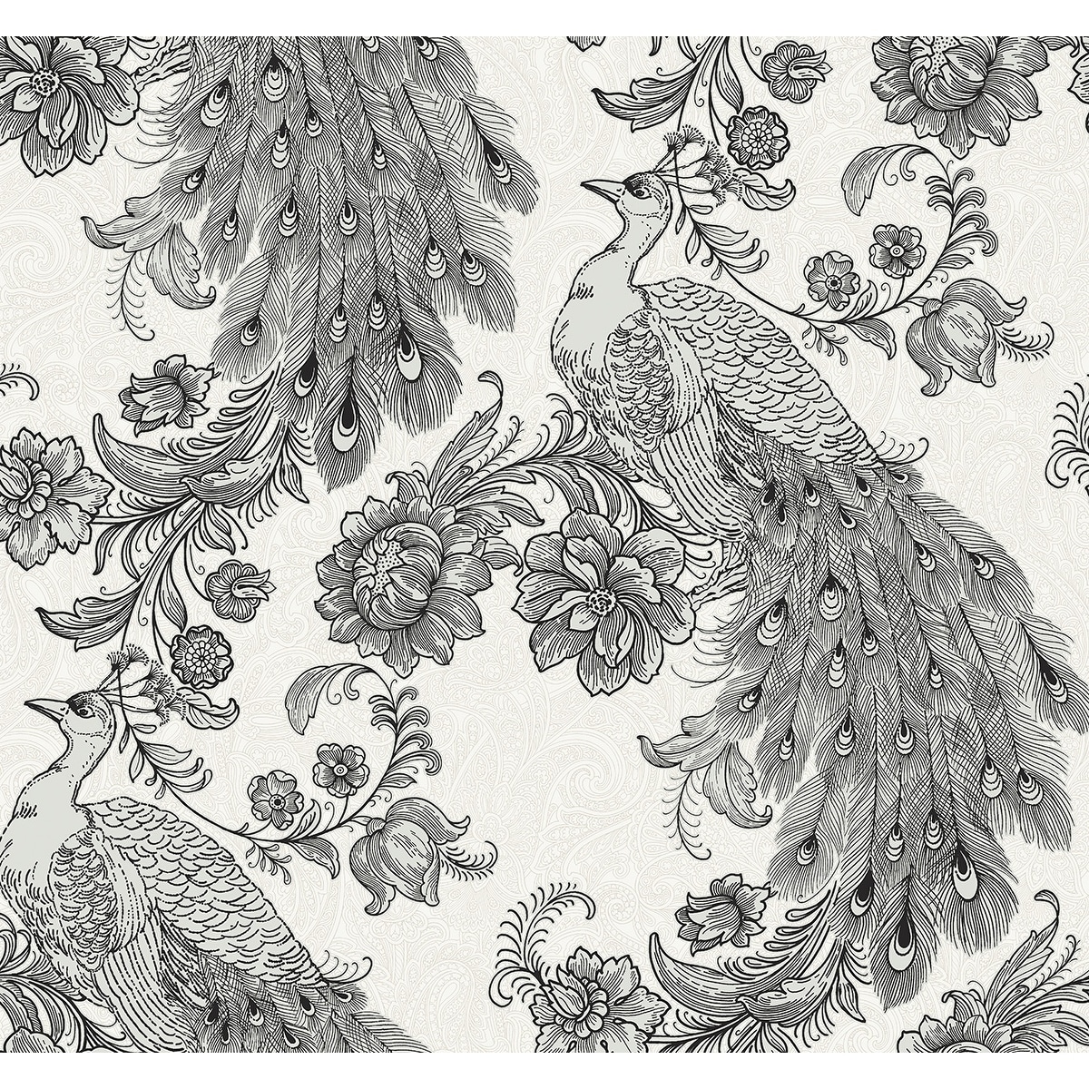 Harry & Grace Peacock Peel and Stick Wallpaper