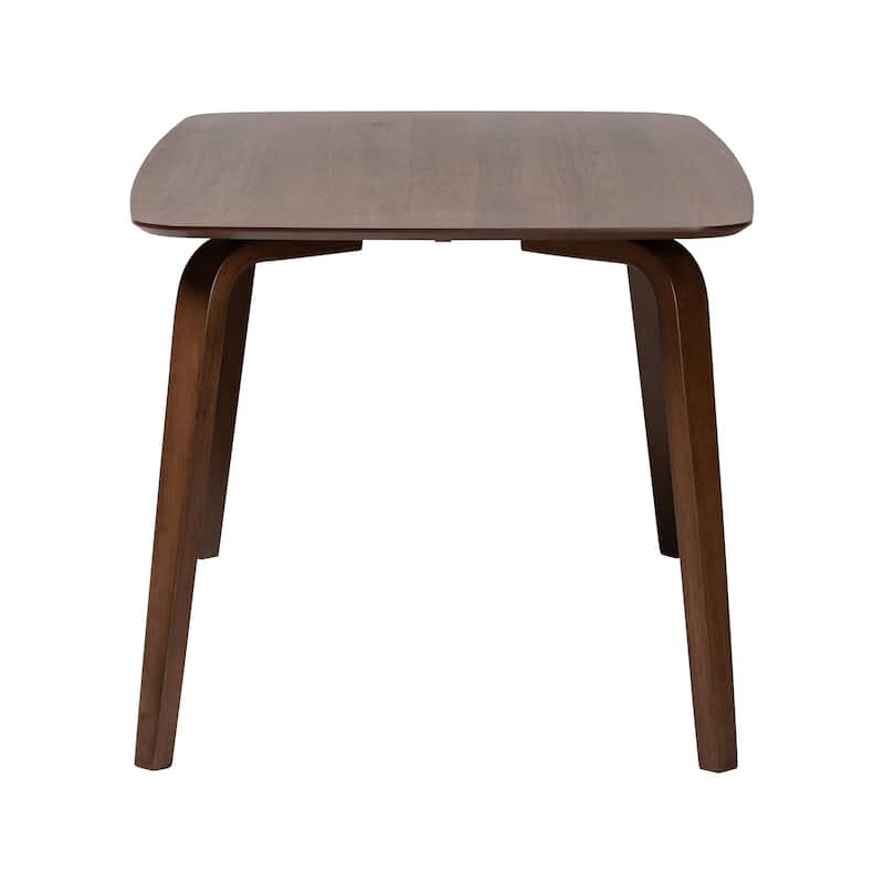 Billie Wood Dining Table - Bentwood Leg Table with Rectangular Top, Mid-Century Style Centerpiece Seats 4-6 in Dining Room