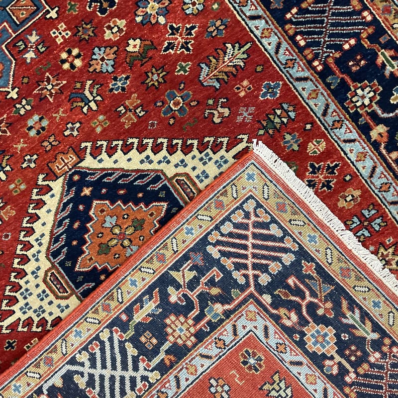 HERAT ORIENTAL Handmade 4' x 9'10 Karaja Wool Runner - 4' x 9'10"