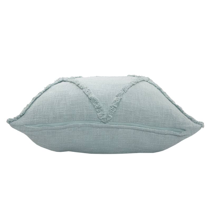 Solid Decorative Diamond Tufted Cotton Throw Pillow