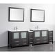 preview thumbnail 19 of 21, Vanity Art 96" Double Sink Bathroom Vanity Set 10 Dove-Tailed Drawers, 3 Cabinets, 2 Shelves Soft-Closing Doors with Free Mirror