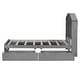 preview thumbnail 45 of 49, Storage Platform Bed Teens Single Bed Twin or Full Bed Frame with High Headboard and 5 Storage Shelves, Under-bed 2 Drawers