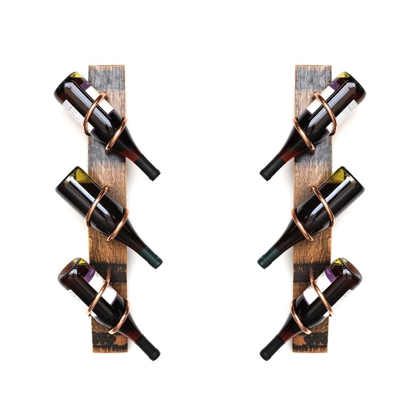 Handmade Whiskey Stave Wine Rack Set (USA)