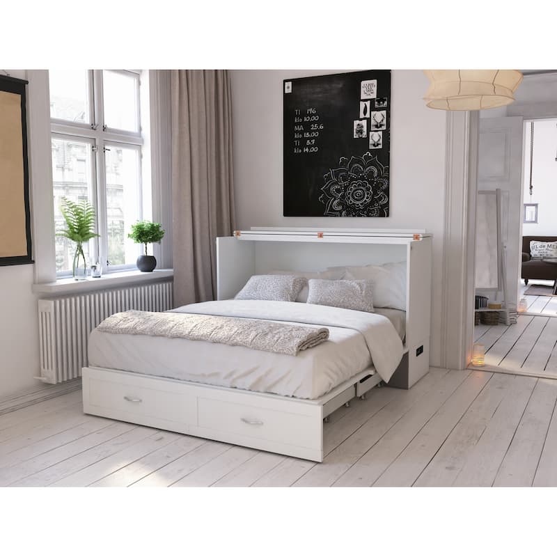 Hamilton Murphy Bed Chest with Mattress and Storage Drawer