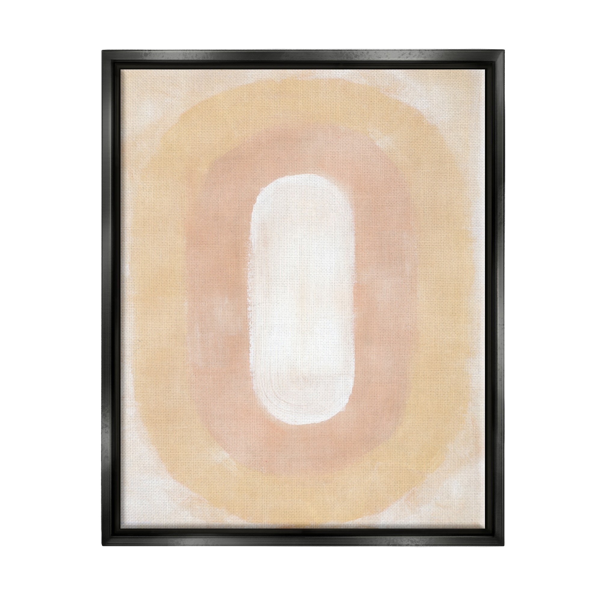 Stupell Abstract Geometric Oval Framed Floater Canvas Wall Art Design by BlursByAI