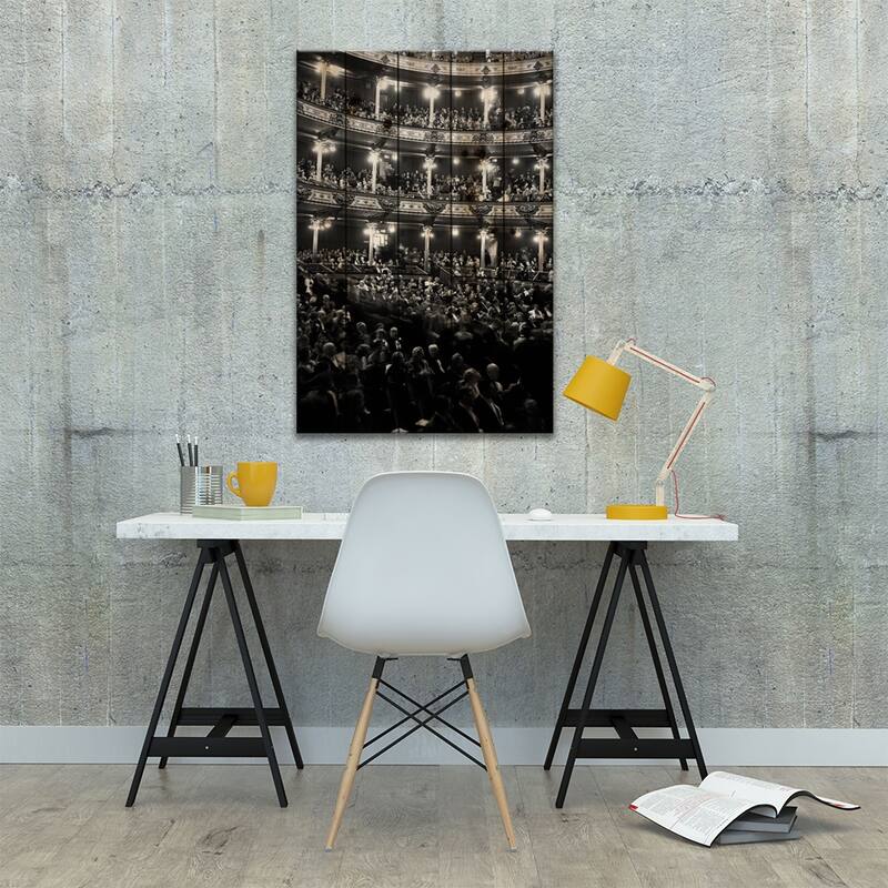 1960s Audience In Seats And Balconies Of The Academy Of Music Philadelphia Pennsylvania USA Print On Wood by Vintage Images