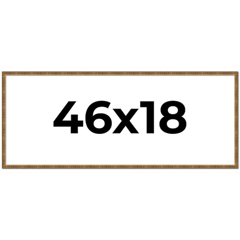 46x18 Frame Gold Solid Wood Picture Frame - Complete Modern Photo