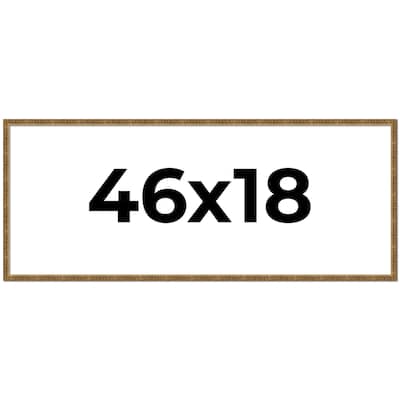 46x18 Frame Gold Solid Wood Picture Frame - Complete Modern Photo