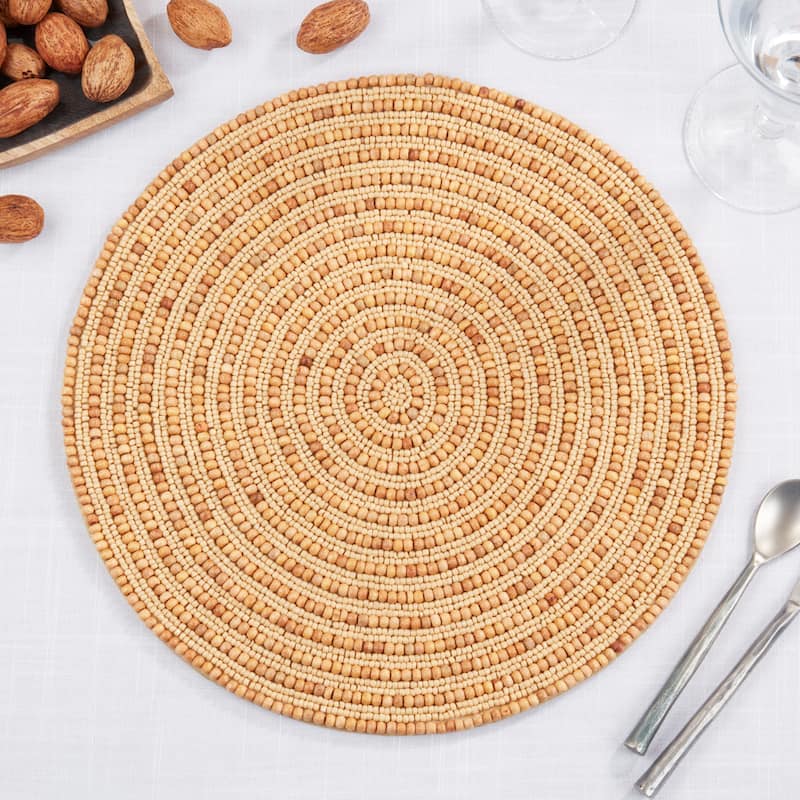Beaded Spiral Swirl Placemat (Set of 4) - 14"x14"