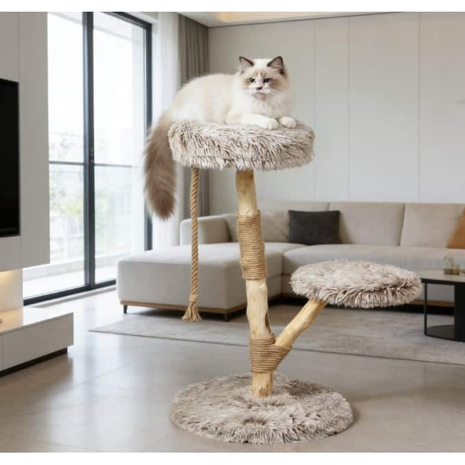 Cat Tree,Cat Tree for Indoor Cats with Wooden Scratching Posts