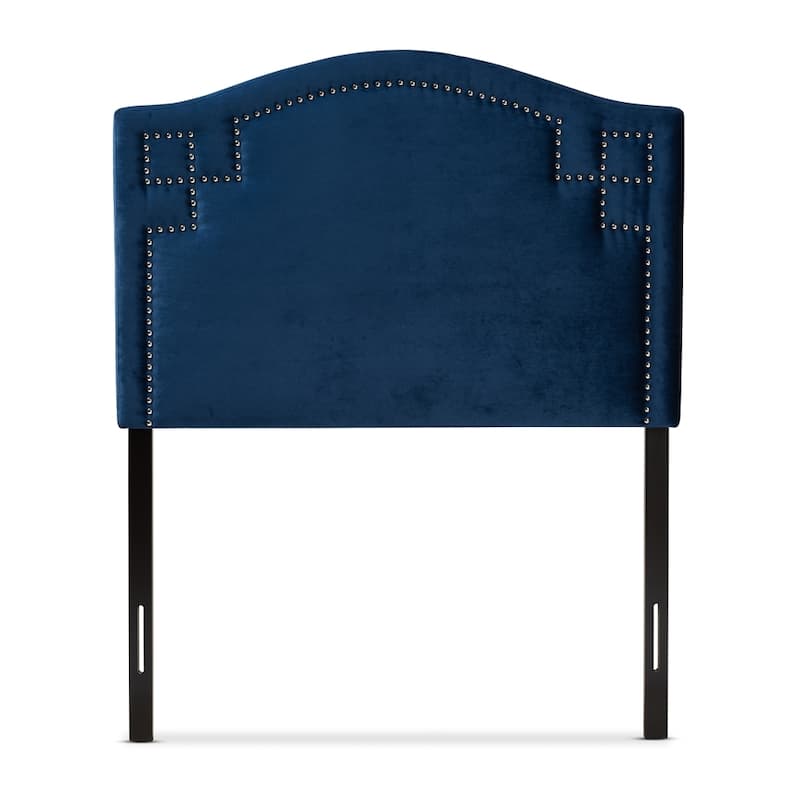 Aubrey Modern and Contemporary Velvet Fabric Upholstered Headboard
