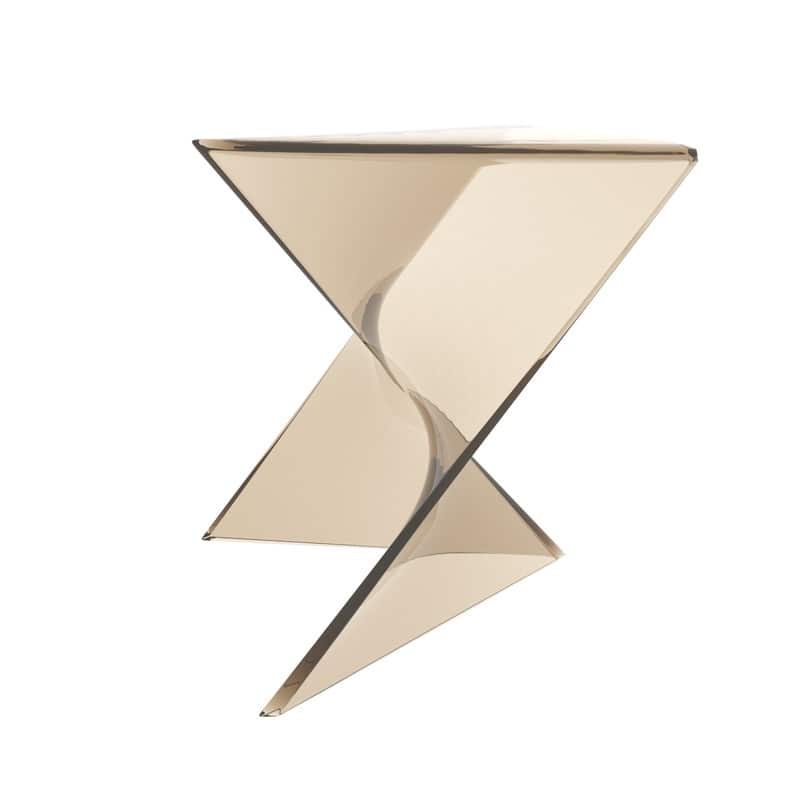 Randolph Modern Indoor Lightweight Side Table with Triangular Curved Design Accent End Table for Home Living Room or Bedroom