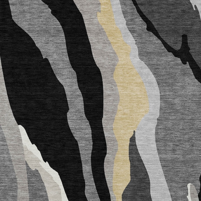 HomeRoots Abstract Transitional Rectangle Outdoor Rug