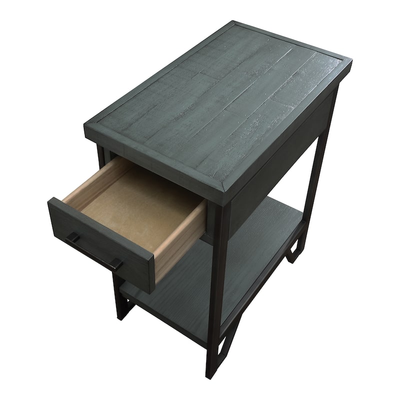 Mingard Rustic 20-inch Wood 1-Shelf and 1-Drawer Side Table by Furniture of America