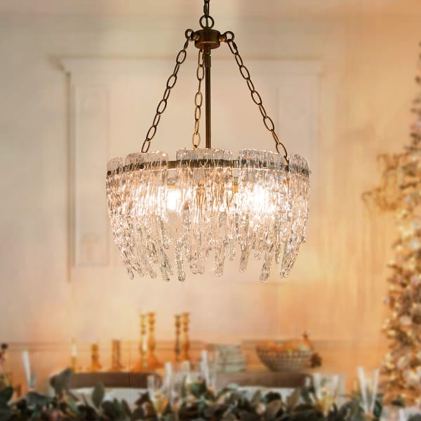 Handmade chandelier 10 LED light bulbs bronze chandelier gold colored glass chandelier for big rooms royal 10 lights