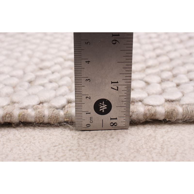 ECARPETGALLERY Braid weave Sienna Cream Wool Rug - 4'0 x 6'0