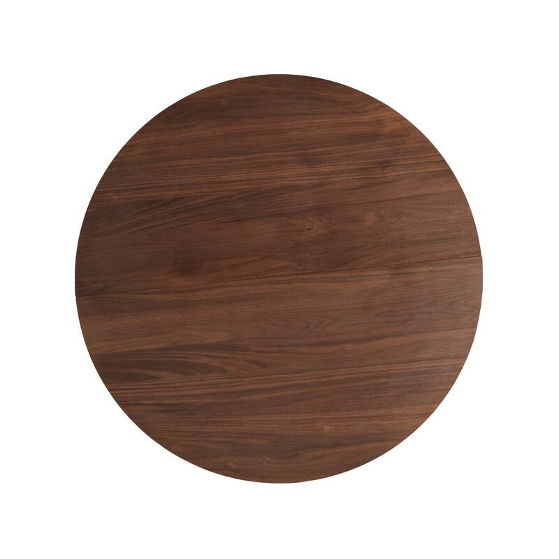 48-inch Round Dining Table for 4 - Farmhouse Pedestal Base Kitchen Table