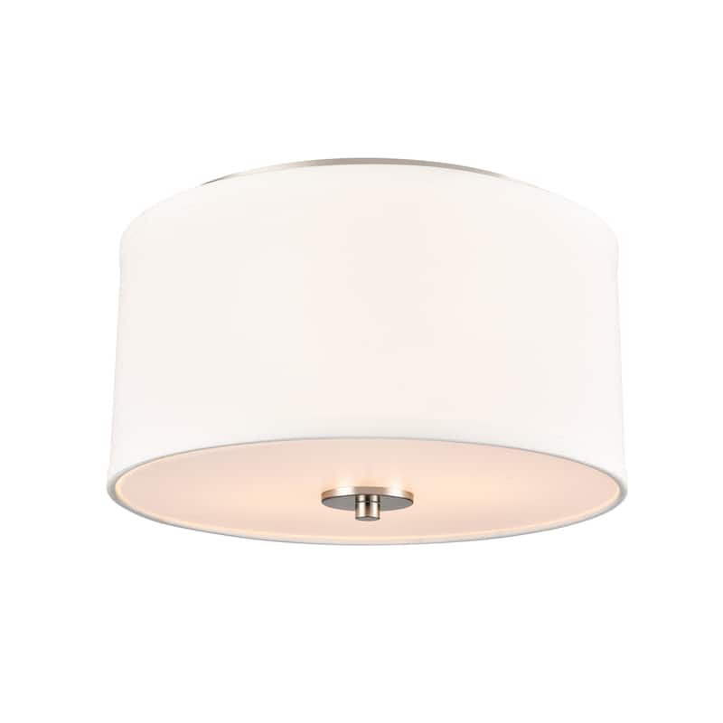 Millennium Lighting 41002 Guyten 2 Light 13" Wide Flush Mount Drum - Brushed Nickel