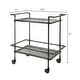 preview thumbnail 3 of 6, 30.7x17.1x34.6" Galvanized Metal Bar Cart in Gray & Black