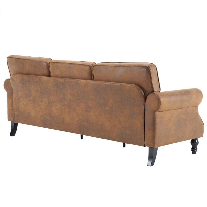 83W ×32D ×31H Mid-Century Style Upholstered Multi-Person Sofa Indoor