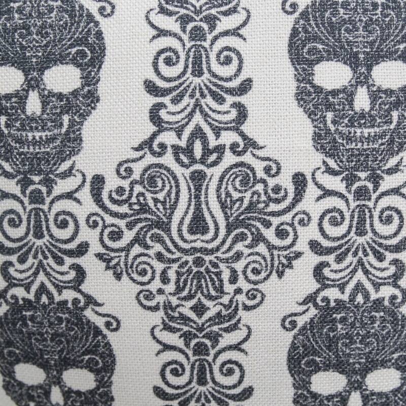 Gothic Damask Skull Throw Pillow