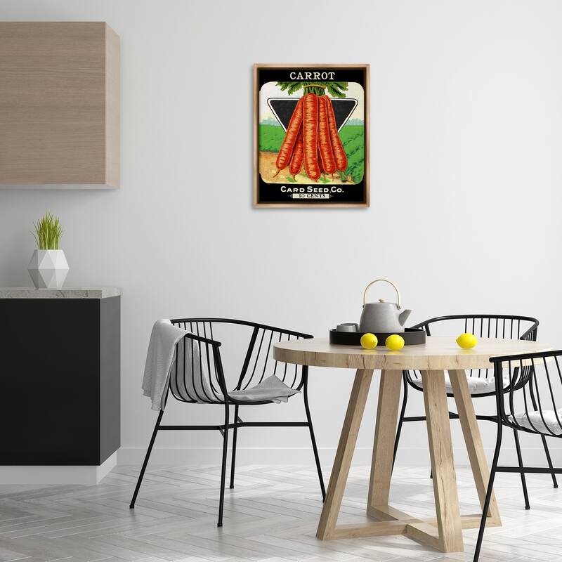 Stupell Vintage Gardening Carrots Framed Floater Canvas Wall Art Design By Lil' Rue