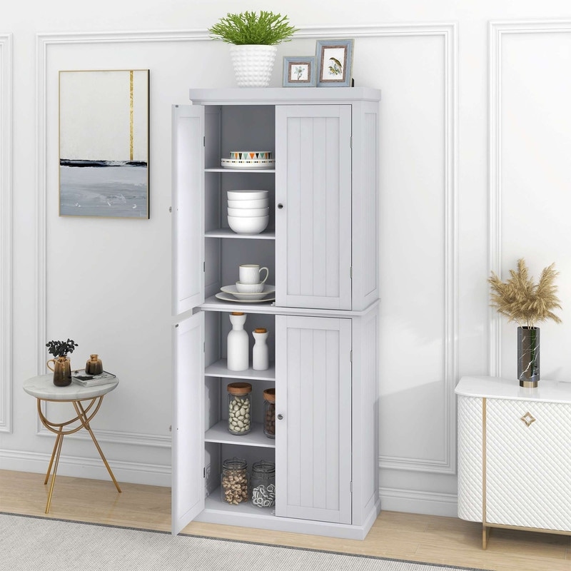 72.4 Freestanding Tall Kitchen Pantry,Storage Cabinet Organizer