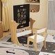 preview thumbnail 10 of 13, Kids Table Set with One Chair, Multifunctional Wooden Children Study Table-Convertible Tabletop for Study, Drawing & Play