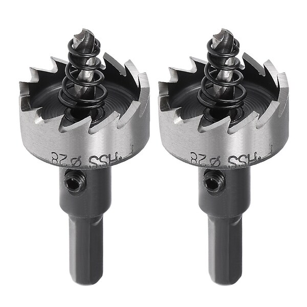 2 Pcs 28mm HSS Drill Bit Hole Saw Cutter for Metal Alloy Wood