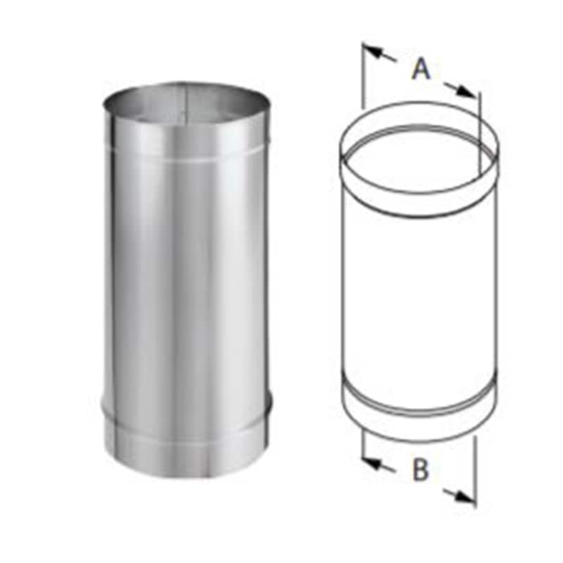 DuraVent DuraBlack 6DBK-48SS 48 x 6 Inch Stainless Steel Single Wall Stove Pipe - 5.51