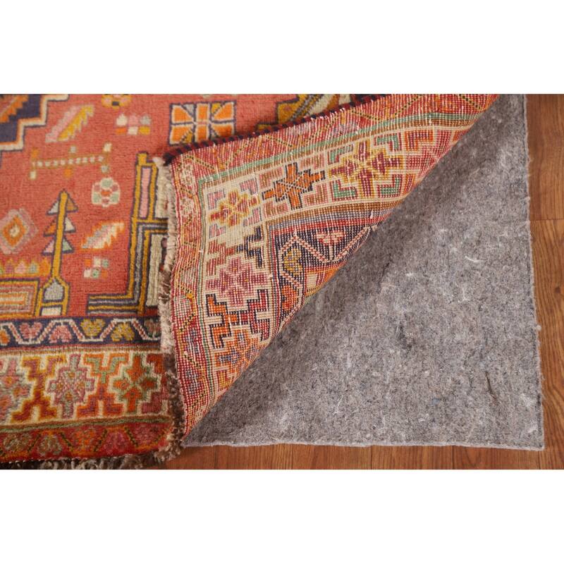 Vegetable Dye Abadeh Persian Vintage Area Rug Hand-Knotted Wool Carpet - 6'7"x 10'1"