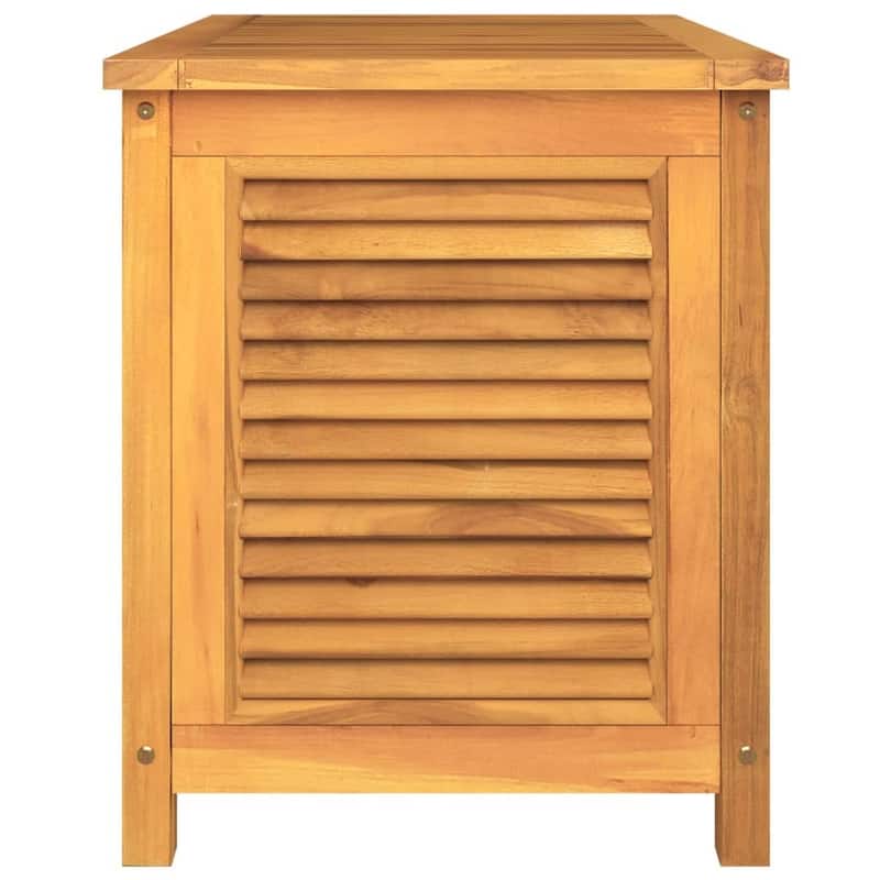 vidaXL Patio Storage Box Outdoor Cushion Storage with Bag Solid Wood Teak