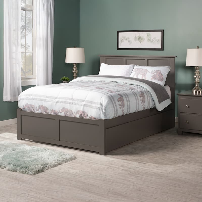 AFI Madison Platform Bed with Footboard & Twin XL Trundle