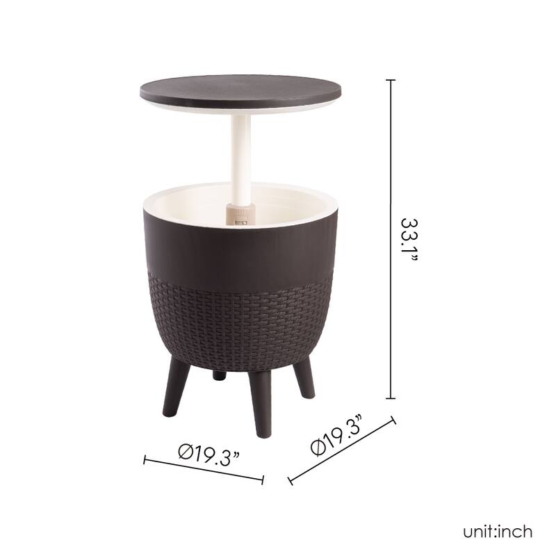 Lagoon Cancun Resin All Weather 2-In-1 Side Table and Cooler