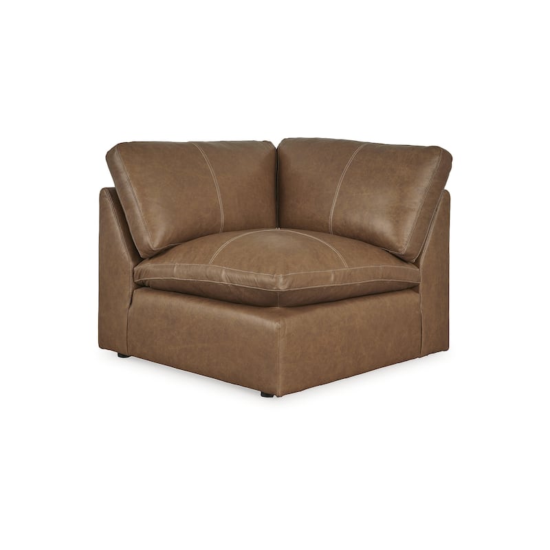 Signature Design by Ashley Emilia Medium Brown 5-Piece Sectional - 132"W x 132"D x 36"H