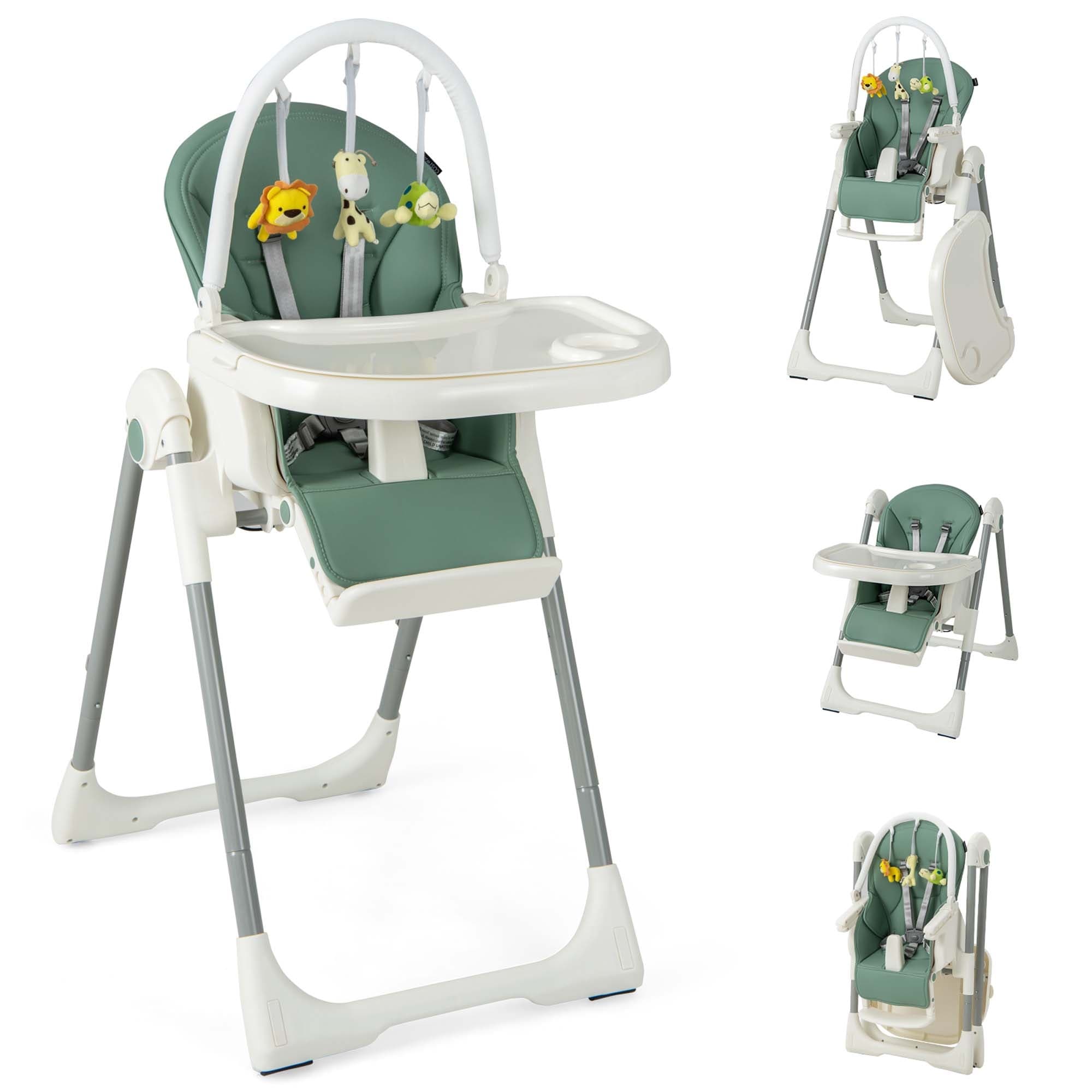 Babyjoy Foldable High Chair Baby Feeding Chair with 7 Adjustable See Details