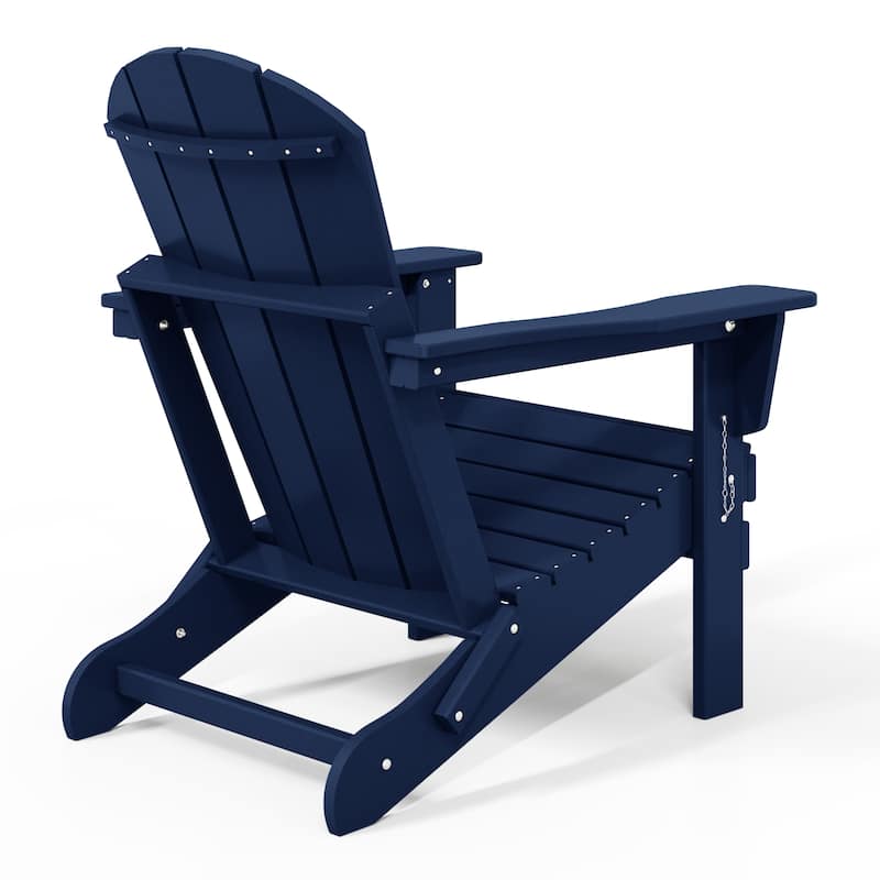 Polytrends Laguna Weather Resistant Outdoor Patio Folding Adirondack Chairs (Set of 2)