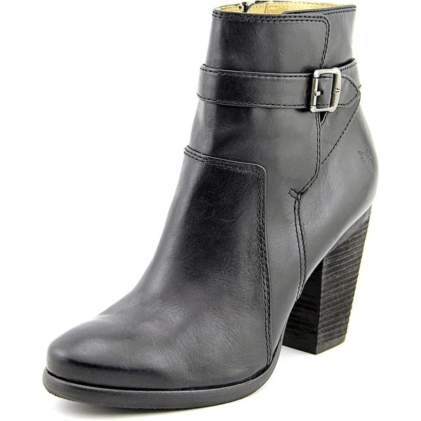 Frye Patty Riding Bootie Women Round Toe Leather Black Ankle Boot