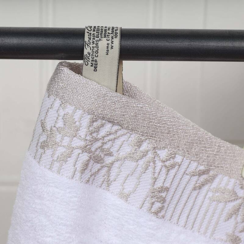 Superior Wisteria Cotton Floral Jacquard 8 Piece Bathroom Towel Set